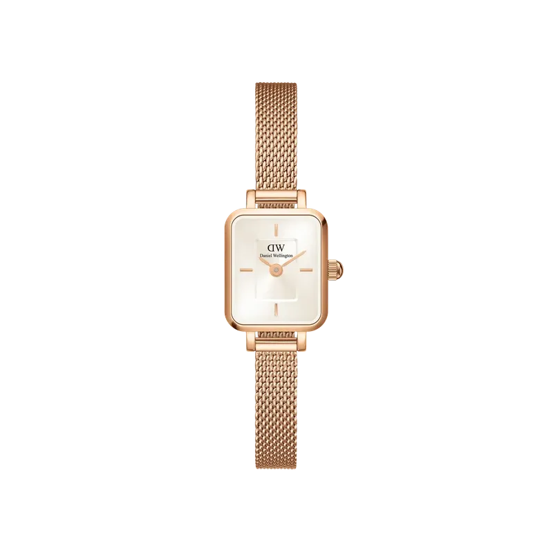 Daniel Wellington Quadro Mini Melrose Champagne Sunray Rose Gold 15.4x18.2 Watch