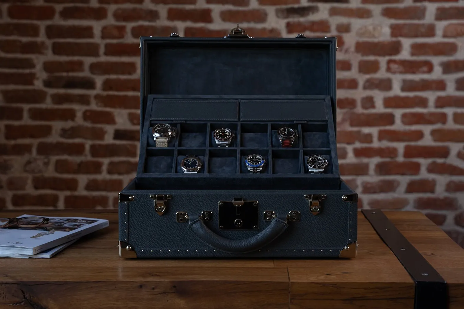 Watch Trunk - Togo Dark Grey