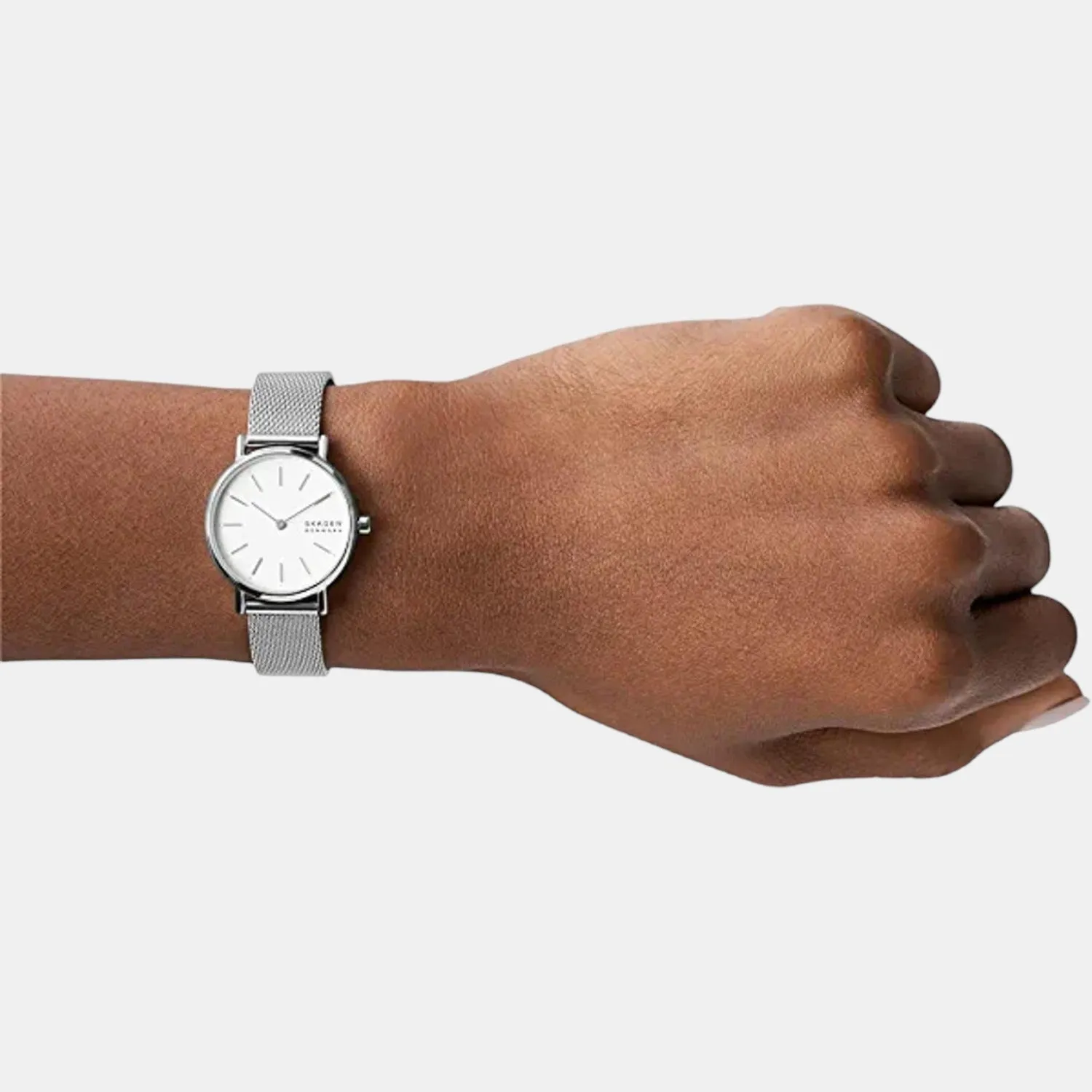 Women White Analog Stainless Steel Watch SKW2692